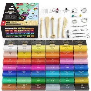 NEW Arteza Polymer Clay Set 42 Colors & Tools